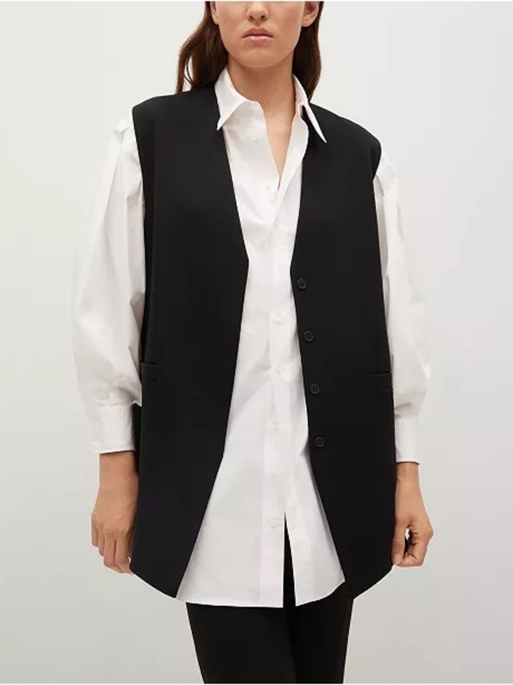 MANGO Women's Buttons Suit Waistcoat